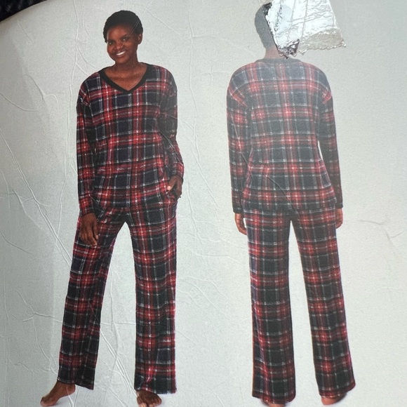 Nautica Women's 2pc Sleepwear Set, Silky Stretch Fleece, Small - Picture 1 of 4